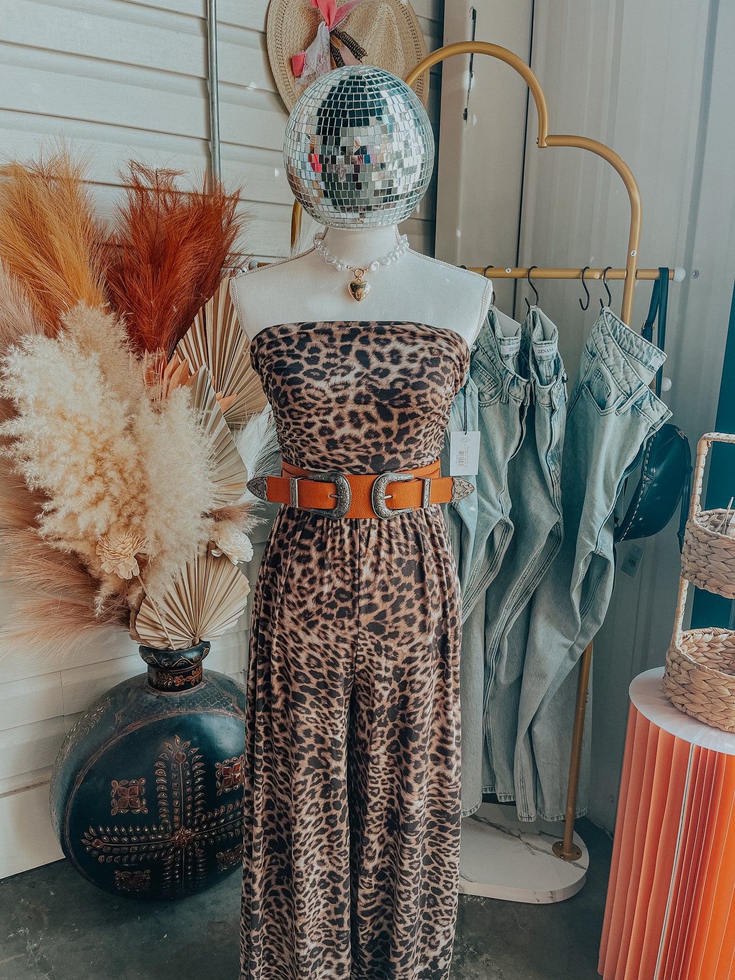 Leopard Wide Leg Jumpsuit