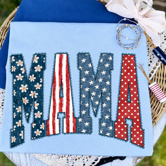 Stars, Stripes & Mama Graphic T-Shirt