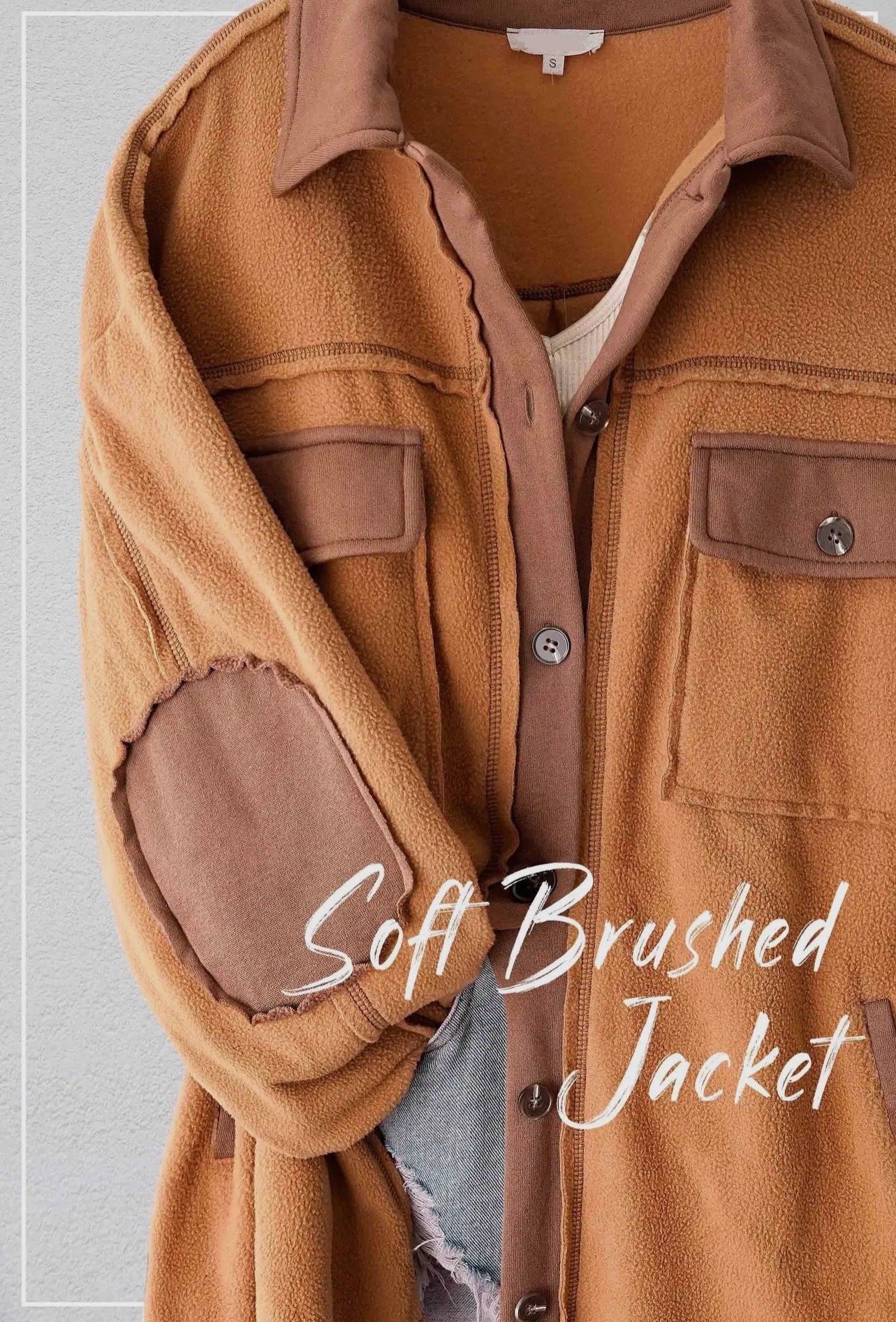 Rust Button Down Shacket