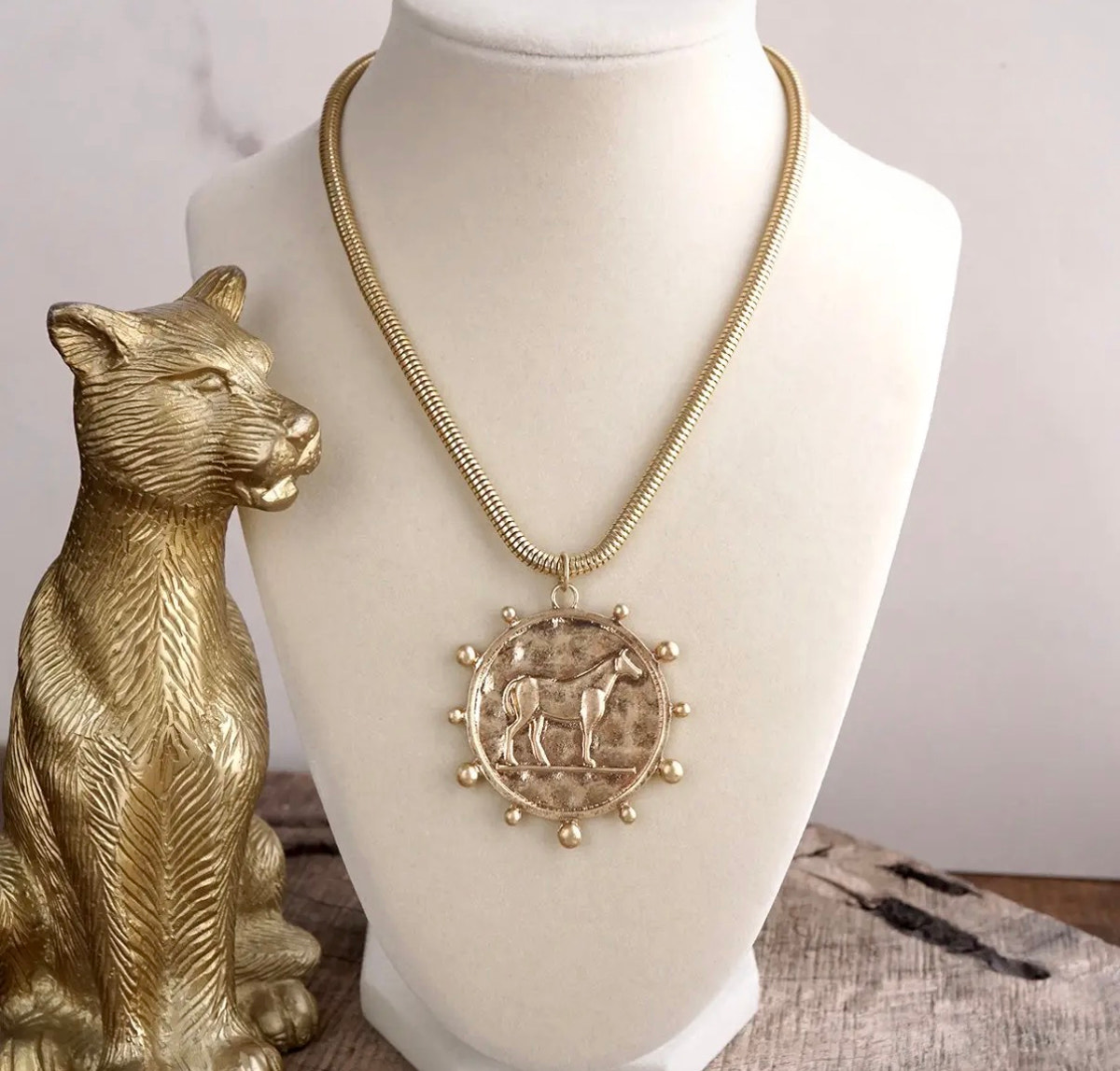 Western Horse Pendant Necklace