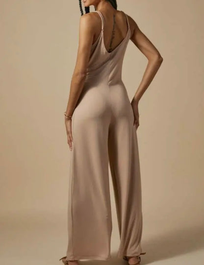 Taupe Wide Leg Jumpsuit