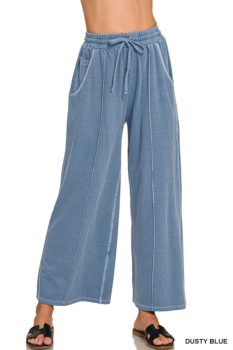 French Terry Wide Leg Pants