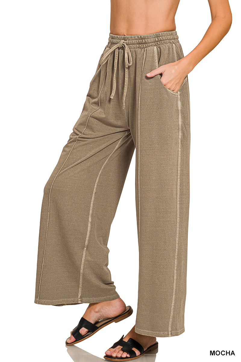 French Terry Wide Leg Pants