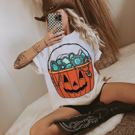 Trick or Turquoise Graphic T-Shirt