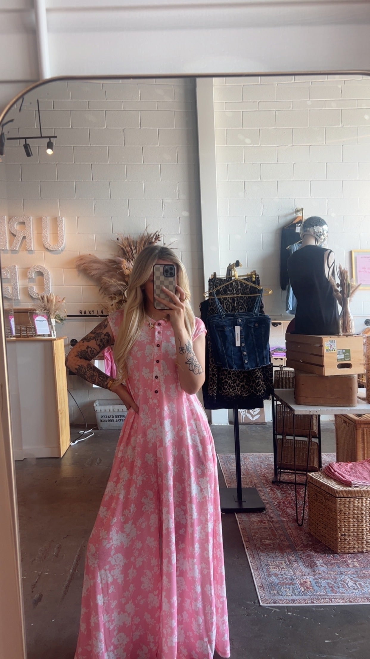 Wide Leg Pink Floral Jumpsuit