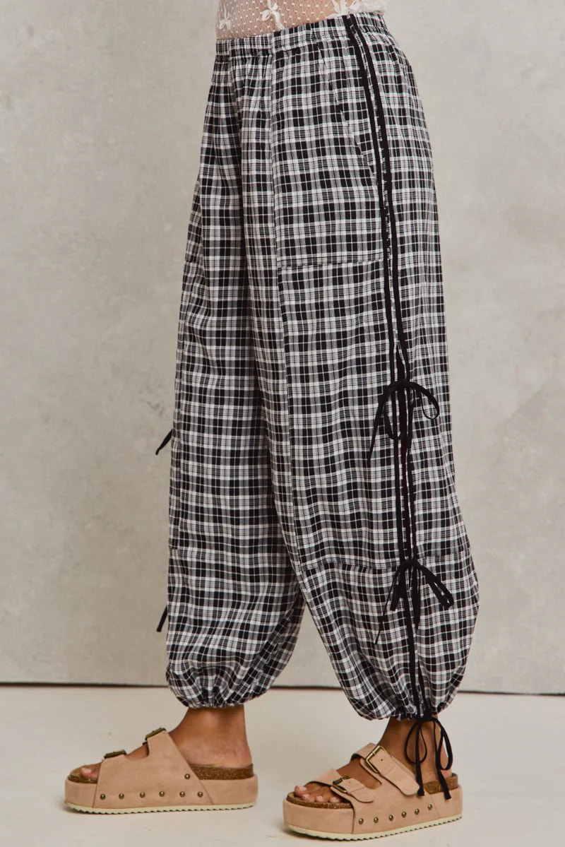 Checkered Jogger Track Pants