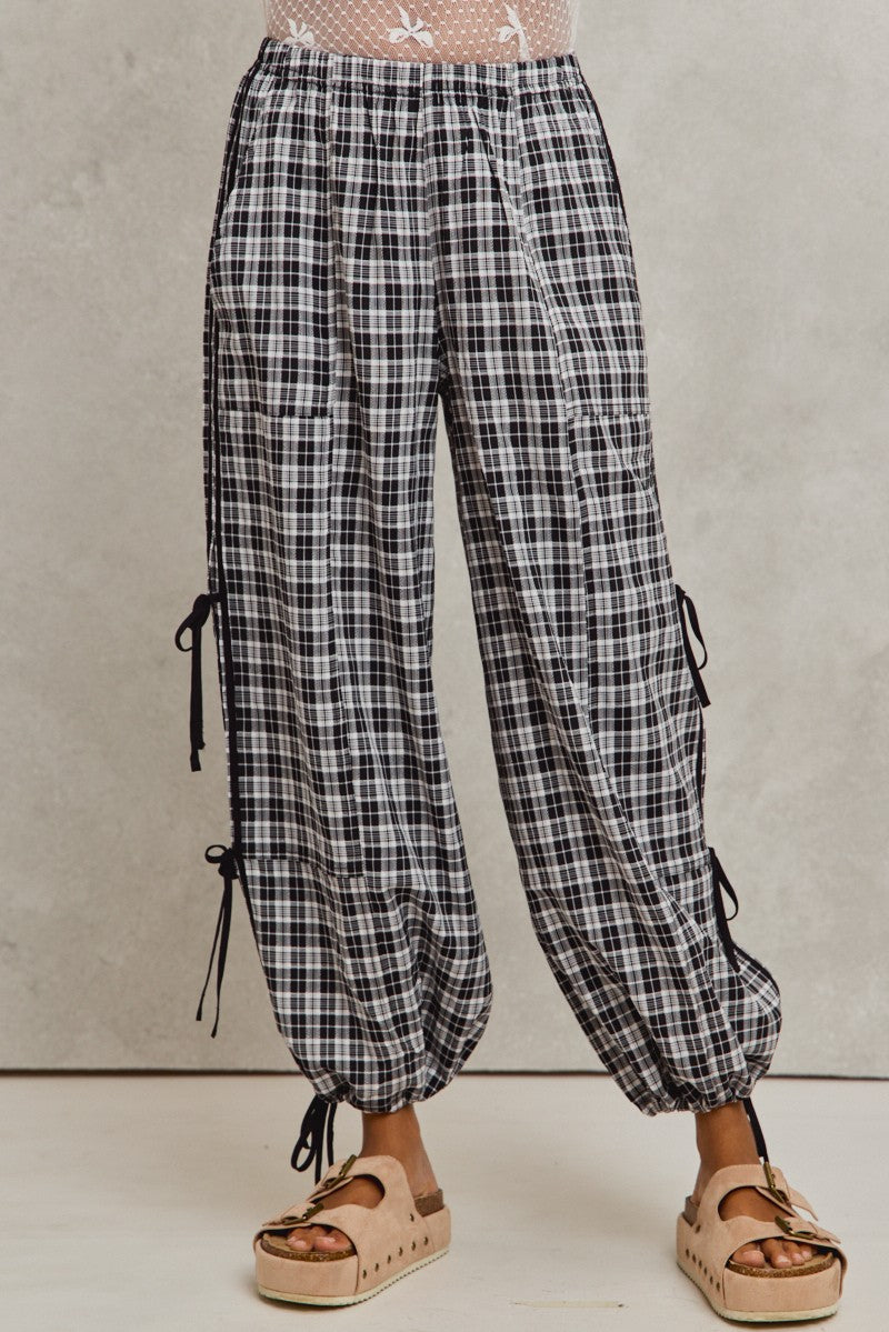 Checkered Jogger Track Pants