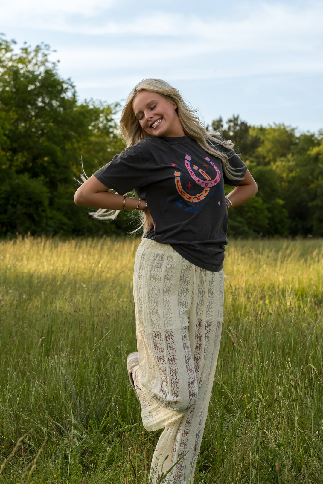 Ivory Lace Pants W/Shorts Lining
