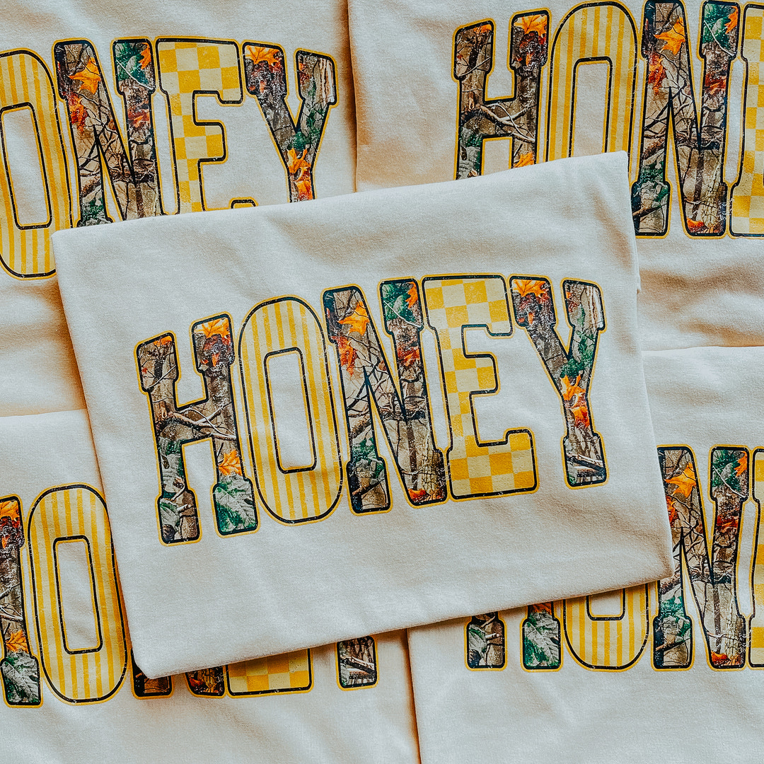 Golden Honey Camo Graphic T-Shirt