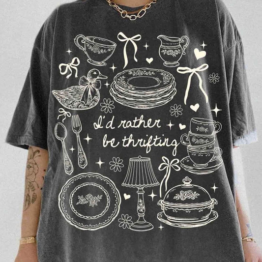 I’d Rather Be Thrifting Graphic T-Shirt