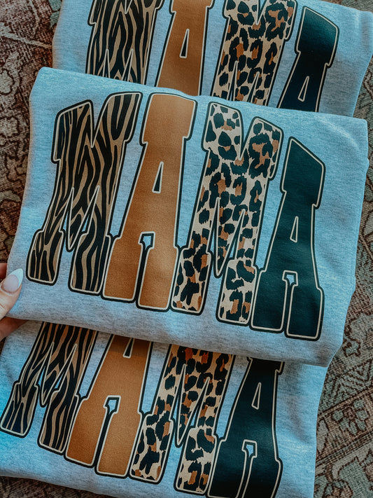 Mama Mixed Print Sweatshirt