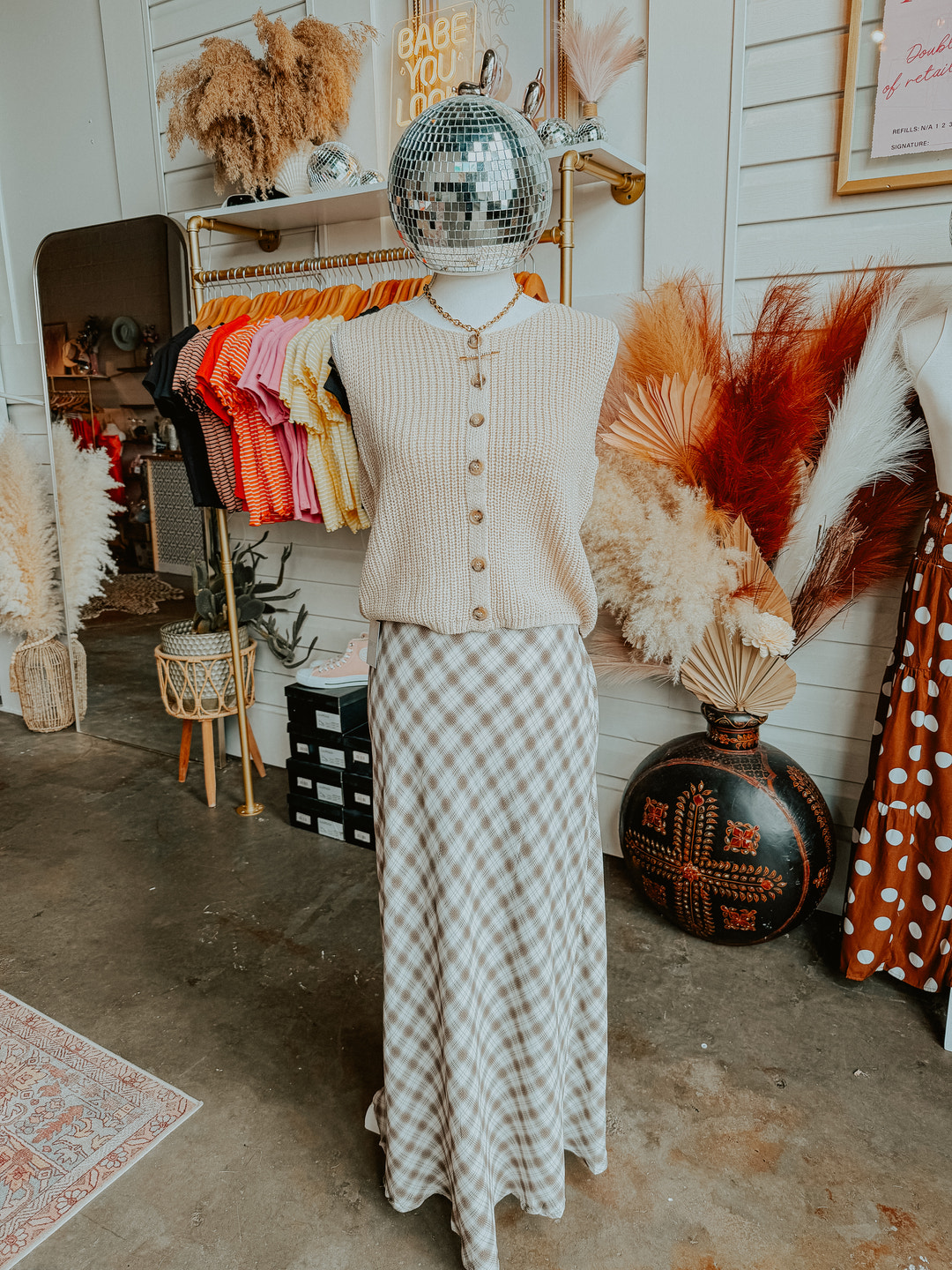 The Hadley Plaid Maxi Skirt