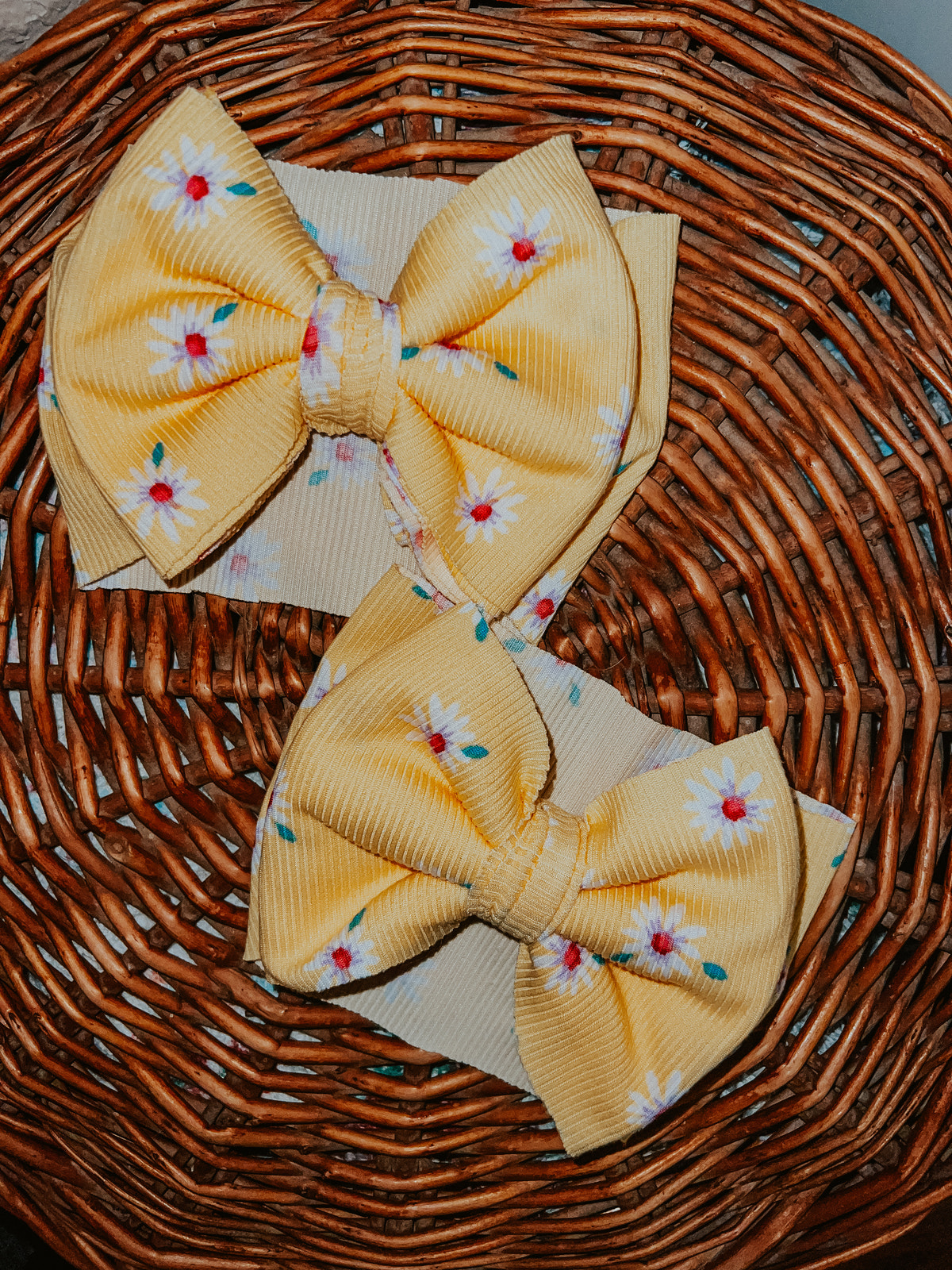 Yellow Floral Bow Headwrap