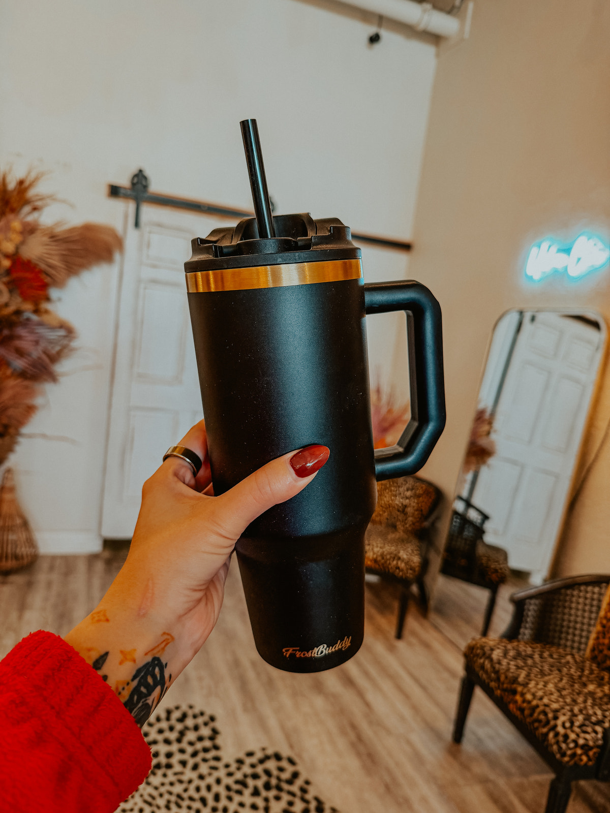 Frost Buddy Tumblr 40oz. Black & Gold